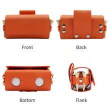 Leather Golf Ball Bag, Featuring PU Leather With Magnetic Buckle Flip Cover For Secure Ball Storage And Easy Access, Portable Golf Ball Bag Accessory That Holds 2 Balls And 4 Tees (Balls And Tees Not Included), Ideal For Golf Practice, Walking, And Outdoor Sports, This Golf Sports Waist Bag Is A Perfect Christmas And New Year Gift - Multicolor - View 6