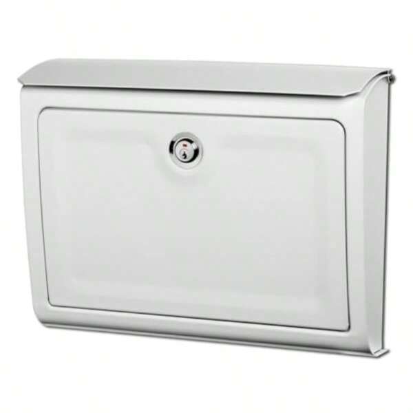 Whitman Locking WallMounted Mailbox For Outside Metal Galvanized Steel Medium Mail Box With Lock And Key Drop Box White