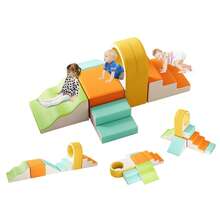Soft Play Climbing For Toddlers, 8/10pcs Foam Climbing Blocks For Toddlers For Nursery, Living Room, Baby Climbing Blocks With Tunnel For Climb,Crawl And Slide - 橘色 - 查看 1