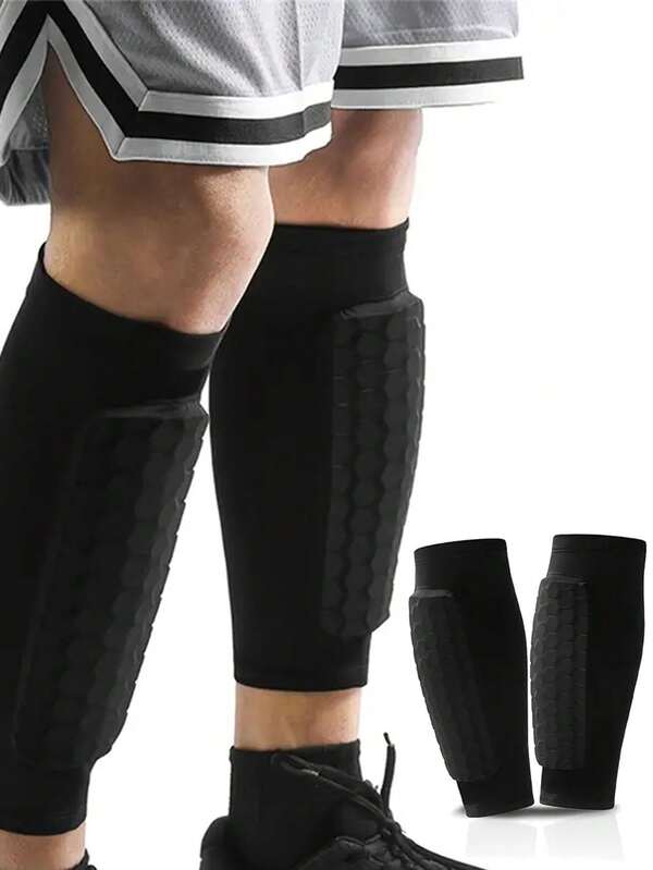 1PC Leg Sleeves Shin Guards Shockproof Honeycomb Nylon Support Sock Shin Protector Soccer Gear Soccer Shields Sports Legging