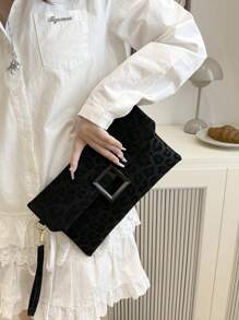 Fashionable Minimalist Casual Clutch Bag For Women, New Solid Color Retro Envelope Purse Coin Pouch