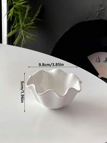 1pc Chinese Tea Snack Plate, Lotus Ceramic Dish, Vintage Home Dry Fruit Plate Set, Candy Snack Tray, Tea Snack Plate, Wooden Serving Tray, Compartment Plate, Ceramic Bowl - Multicolor - View 11