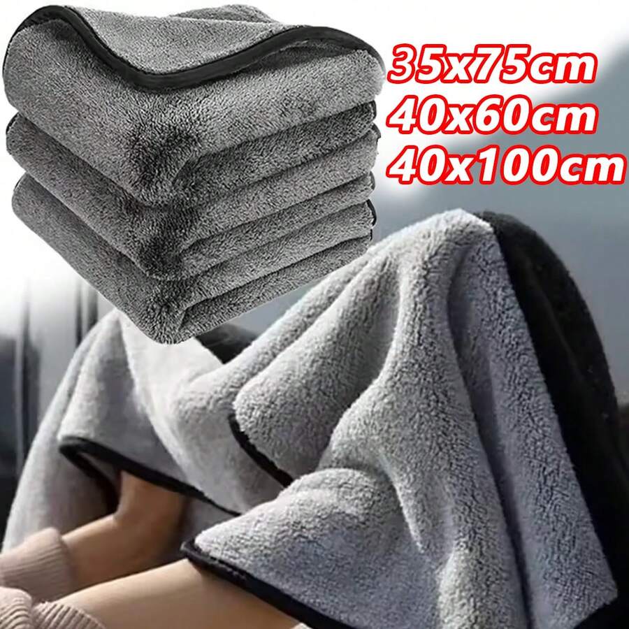 Thicken Microfiber Car Washing Towel Ultra-Soft Car Cleaning Towels High Absorbent Drying Cloth Wash Towel For Car ,Used For Drying Windows And Doors, Cleaning Car Wash Tools, Auto Parts - A - View 1