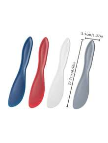 5 piezas Espátula de pastel de plástico multifunción, raspador de colores, herramienta de repostería para crema, pudín, mermelada, paleta, cuchillo raspador