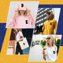 1/26pcs Chenille 2.8 Inch Letter Iron-On Patches, Suitable For Repairing Jeans, T-Shirts And Other Clothing, Letter Patch Badges