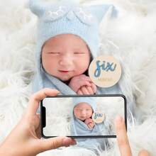 6 Pieces Newborn Baby Monthly Milestone Cards Baby Photography Props Baby Baptism Family Decoration Gift Unisex Baby Party Decorations