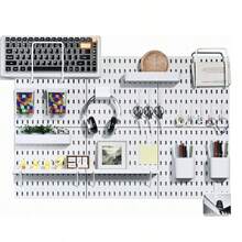 Półki ścienne z perforowanej płyty bez wiercenia, do kuchni i łazienki, z akcesoriami