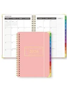 2026.1-2026.12 Monthly Calendar Book, Simple Monthly Weekly Daily Planner Calendar Notebook With Monthly Overview Grids,Monthly Tabs&Notes,Office Decor, Back To School Supplies,Perfect Gifts