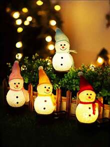 Solar Powered LED Snowman Light, Outdoor IPX-4 Waterproof, Independent Solar Panel, Solar Snowman Garden Light, LED Outdoor Lawn Decor, Auto On At Night, Solar Charging, Detachable Parts, Flush Mount, Suitable For Garden, Lawn, Path, Christmas Yard Decor, Path Decoration, Yard, Christmas And Halloween Atmosphere - Brand New Unused Photovoltaic Module Nickel Battery Board! Christmas Decoration Christmas Tree Gift Decor Halloween Decor Wall Decor Halloween Ornaments