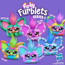 Hasbro Furby Furblets Mello-Nee Mini Friend, 45+ Sounds, Summer Chill Music & Furbish Phrases, Electronic Plush Toys, Watermelon Red & Green, Back To School Gifts, Ages 6+
