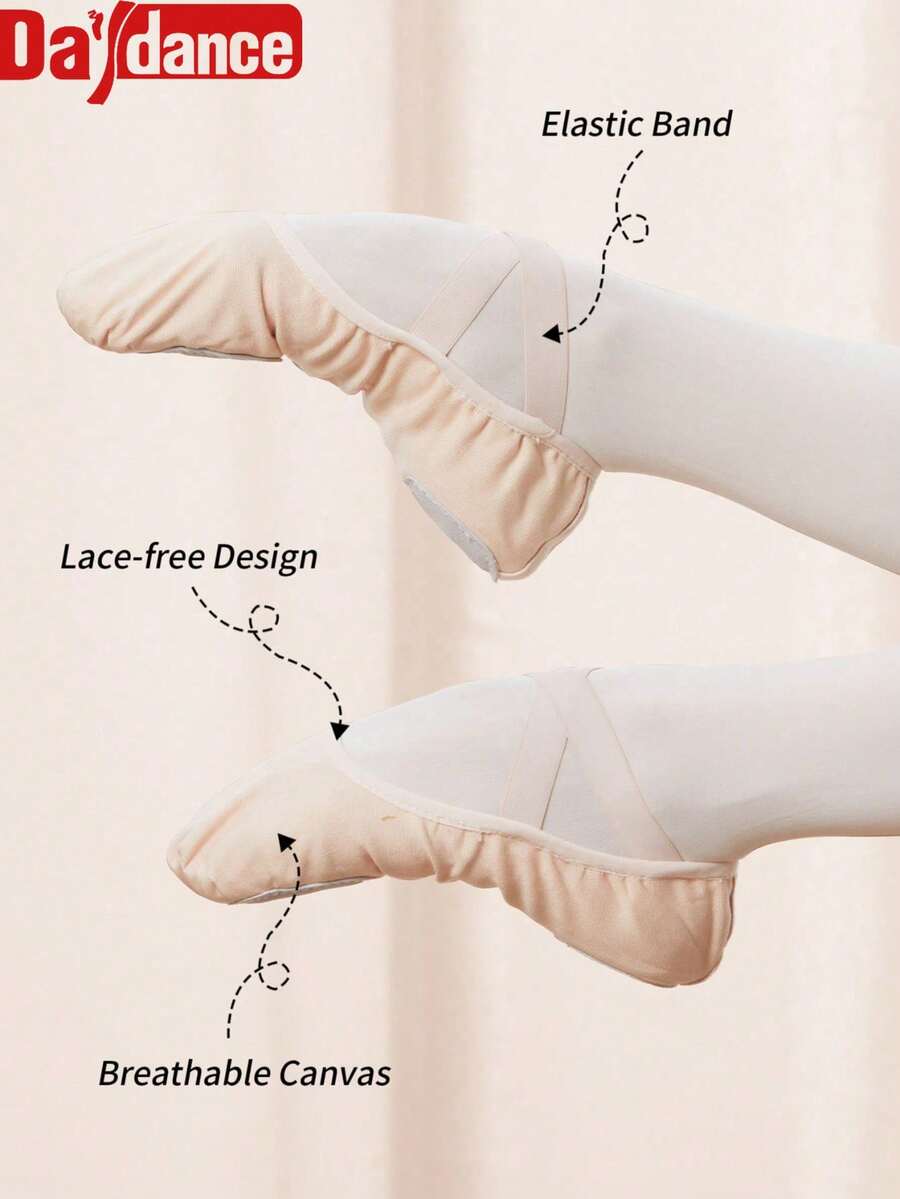 Daydance Scarpe da ballo da donna, scarpette da balletto per adulti, suola morbida, scarpe da danza professionali in tela per l'allenamento di balletto