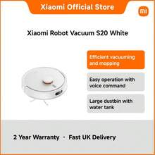 Xiaomi Robot Vacuum S20 – Smart 2-In-1 Robotic Vacuum & Mop With 3200mAh Battery, 45W Power, Slim 98mm Body, Auto Docking & Cleaning Brush, Ideal For Pet Hair, Hard Floors & Carpets - White - View 1