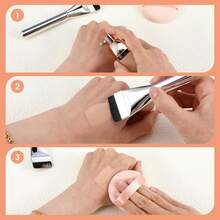 Pincel de maquiagem para base com lâmina ultrafina, pincel de base com cabeça plana, pincel para base líquida facial, pincel de maquiagem facial ultrafino com cabeça plana, pincel de maquiagem para misturar creme de máscara, ferramentas de pincel de base com cerdas sintéticas macias, design portátil, adequado para uso doméstico, em salões de beleza e viagens. Ideal para maquiagem líquida, um ótimo presente de Natal e Halloween para familiares e amigos.