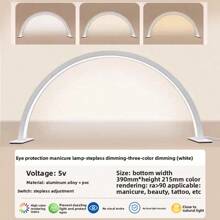 1 件多功能 LED 美甲灯，新月设计，简易按钮控制，便携式美甲光源，适用于美容、睫毛延长、纹身、护肤、台灯，无需电池，工作电压≤36V