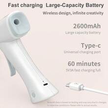 2600mAh Wireless Hot Melt Glue Gun, Rechargeable Lithium Battery Powered For DIY, School, Home Repair