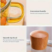 Glass Pots For Cooking 1.5L(50oz) Clear Pot With Lid For Stove Top Glass Saucepan For Noodle, Soup, Milk - 無色 - 查看 6