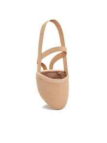 4-Way Stretch Canvas Split-Sole Dance Shoes, Women's Lyrical Rhythm Gymnastics Ballet Rotational Shoes, Modern Dance - Beige - View 4