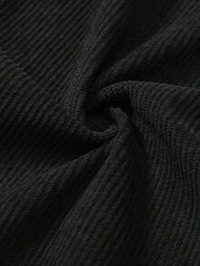 Spring & Autumn Men's Plus Size Corduroy Loose Straight Leg Pants, Solid Color Casual Street Style Sweatpants, Winter