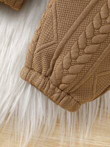 2件套男婴翻领印花3D蝴蝶结小熊刺绣连体衣+裤子套装