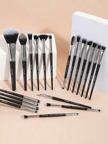 MAANGE 20pcs/21pcs Professional Makeup Brush Set,Makeup Tools With Soft Brush Hair For Easy Carrying,Foundation Brush,Eye Shadow Brush,Eyebrow Brush,Concealer Brush,Contour Brush,Brush Set For Travel,Brush Set,Makeup Brush Kit,Make Up Brush Set,Make Up Set Complete,Makeup Brush Set,Complete Makeup Kit,Brush Kit,Brushes Makeup Set,Makeup Gift Set,Set,Giveaways,Professional Makeup Brushes,Complete Makeup Set - Black - View 12