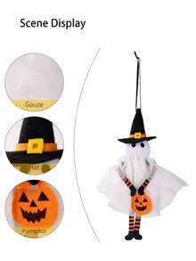 1 件万圣节装饰迷你挂饰黑猫小雕像南瓜派对酒店场景装饰道具，高品质娃娃，派对礼物，毕业礼物，开斋节礼物，手工艺术品，圣诞节礼物，复活节收藏娃娃