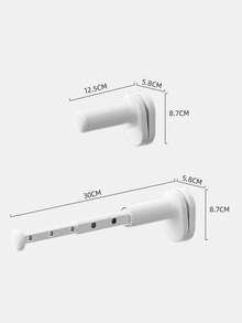 1pc Travel Clothes Drying Rack, Non Perforated And Extendable Clothes Drying Pole. Folding Multifunctional Hotel Balcony Clothes Rack, Portable Storage, Laundry Storage And Storage. Home And Daily Necessities, Drying Racks. Storage And Organization. - Multicolor - View 12