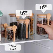 1pc Plastic Food Container With Lid And Spoon, Portable And Reusable Overnight Oats Jars For Picnic, Meal Prep Containers, For Overnight Oats, Pudding, Yogurt And Salad, Kitchen Organizers And Storage, Kitchen Accessories