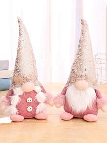 New Christmas Santa Claus Retro Small Stretchable Checkered Fabric Ornaments, Decoration For Hotel, Bar, And Mall, Christmas Themed Events And Parties, Home Decorative Ornament