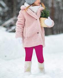 Halloween Kids Costumes Girls Winter Warm Cotton Fleece Lined Leggings Thick Thermal Tights Pants