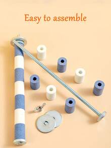 1 szt. Kolorowy pręt do mielenia papug ze stali nierdzewnej, ze śrubami do mocowania, zapewnia ptakom grzędę i rozrywkę, edukacyjne artykuły dla ptaków, akcesorium do klatki dla ptaków, zabawka dla papugi (wszystkie kolory akcesoriów, losowo montowane)