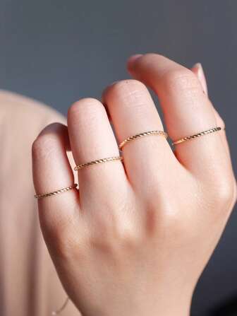 1 szt. Srebro próby 925 Modny i wszechstronny minimalistyczny geometryczny skręcany drut Elegancki pierścień, odpowiedni do codziennego noszenia przez kobiety, na święta i imprezy, biżuteria na prezent