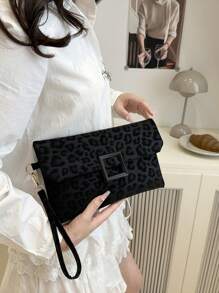 Fashionable Minimalist Casual Clutch Bag For Women, New Solid Color Retro Envelope Purse Coin Pouch