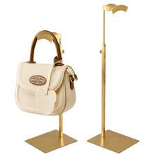 Stainless Steel Handbag Display Rack, Upgraded Adjustable Round Inner Bar, Gold/Silver Color Options, Multi-Functional Display For Bags / Hats / Jewelry, Suitable For Home / Boutique, Rust-Proof And Durable, Easy To Install.