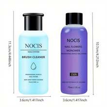 Professional Monomer And Brush Cleaner Set For Acrylic Nail Systems – Fragrance-Free, Fast-Dissolving Gel Residue Remover, Acrylic Nail Extension And Carving – Complete Manicure Tool Care Kit - Multicolor - View 7
