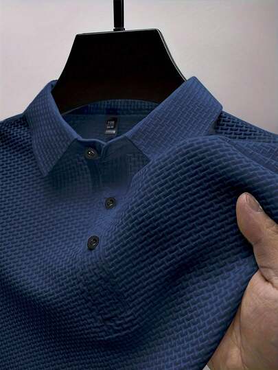 Camiseta de manga corta de malla de hielo para hombre, nuevo polo informal.