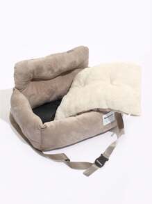 Cama/nido para mascotas para todo el año, Cama de perro para transportín de coche, Asiento elevador para perros en el coche, Cama para gatos, Con cinturón de y cuerda de tracción, Cubierta de asiento portátil con asa para mascotas, Accesorios para el coche