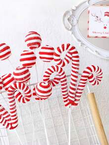 3pcs Christmas Ball Stick Cuttings Christmas Tree Ornaments Home Party Decorations New Year Gifts Supplies,Artificial Plant Christmas Tree Cuttings Garland Ornament Home New Year Xmas Deco,Artificial Plants Christmas Ornaments,Christmas Tree Ornament Stem Delicate Curly Stem For DIY Christmas Tree And Wreath Decoration,Home Office Crafts Party Ornaments Christmas Decorations Home Christmas Gifts Christmas Decor - Red and White - View 6