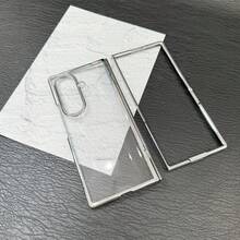 1 件镀膜透明折叠手机壳,适用于三星 Galaxy Z Fold 7 Fold 6:铰链保护、全身防震、修身保护套 - 銀色 - 查看 10
