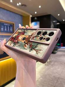 1 buah Casing Ponsel Standar Minimalis Motif Rusa Natal Cokelat Sandblasted Anti-Jatuh Pelindung Kamera Kompatibel Dengan iPhone 17/17 Pro/17 Pro Max/17 Air/16/11/16 Pro/16 Plus/16 Pro Max/16e/15 Pro Max/13/14/12/11/7G/8P, Kompatibel Dengan Galaxy, Kompatibel Dengan Redmi, Transsion, Kompatibel Dengan OPPO, Versi Internasional, Bukan Versi Domestik - Coklat - View 6