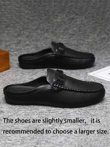2024 New Men's Casual, Stylish, Comfortable, Business Leather Loafer Shoes For Daily Wear Or Formal Occasions (Note: The Sizing Of These Loafers Runs Small, It Is Recommended To Choose One Size Up When Purchasing) - Black - View 5