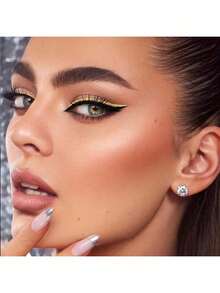 6/1件装自粘眼线贴，临时眼妆贴纸，闪亮假睫毛，适用于派对、夜店、舞台、节日，眼线和眼影转移贴纸，化妆，便宜，房间装饰，梳妆台，旅行，卧室，化妆配件，便宜，圣诞礼物，化妆品，化妆工具，便宜货，礼物，女士礼物，圣诞礼物 - 彩色 - 查看 5