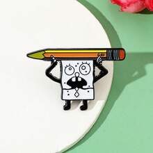 SPONGEBOB 1 Pc Comedy Cartoon Brooch Creaive SpongeBob SquarePants Enamel Pin Metal Badge Jewelry Clothing Backpack Accessories Gift For Friends - One Size - View 7