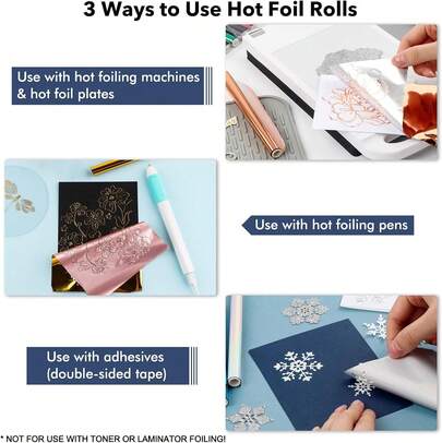 12 PCS Per 5.9inx4.26ft Heat Activated Foil,For Glimmer Hot Foil Roll Heat Activated Foil,Foil Transfer Sheets For Scrapbooking Use With Hot Foiling Pens & Adhesives/Glue (12 Colors)