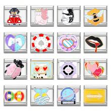 1 chiếc vòng tay ghép nối dạng mô-đun với họa tiết giọt dầu, gồm các hình trái tim, động vật, xe hơi, hoa, phù hợp với phong cách thành thị thường ngày, Giáng sinh & Halloween, tông màu mùa thu, địa phương, thiết thực & thời trang, phong cách Giáng sinh, thiết kế quyến rũ, trang sức thép không gỉ, trang trí Giáng sinh, phong cách công sở mùa thu, gợi ý trang phục dự tiệc, quà tặng Giáng sinh, trang trí nhà cửa Giáng sinh, phong cách đen thanh lịch, mùa hè cổ điển, trang phục duyên dáng. - M293887 - Xem 8