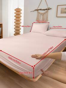 2/3件套床上用品套装，纯色床单套装，舒适家纺，柔软透气床垫保护套，亲肤床笠套装，四季皆宜，床单，床笠，床罩 99*190