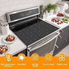 Large Induction Hob Protector Mat 52*60cm Silicone Heat Resistant Mats Washable - Black - View 10