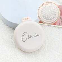 Customized Air Cushion Comb, Cute Candy Color Air Cushion Comb, Personalized Mirror Comb Set, 7 Color Options, Mini Portable Folding Air Cushion Comb, Home Massage Comb Mirror Integrated Hair Brush Christmas Beauty Accessories - Multicolor - View 5