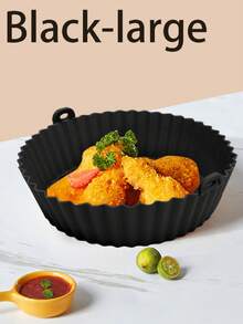 1pc Air Fryer Accessories, Non-Stick Baking Mat, Reusable Air Fryer Silicone Liner, Suitable For Oven, Microwave, Cake Mold, Large Size - Multicolor - View 6