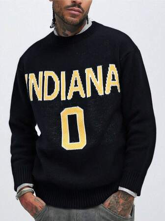 1pc Men's Loose Fit Sweater, Casual Everyday Wear, Commute, Workout, Running, Outdoor, Street Style, Minimalist Fashion, Versatile, Autumn/Winter