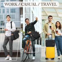 RAINSMORE Messenger Bag For Men 1717.3 Inch Laptop Bag Waterresistant Canvas Computer Shoulder Bag Office Work Briefcase Large Casual Satchel Bags For Men Bookbag For College Black - màu đen - Xem 6